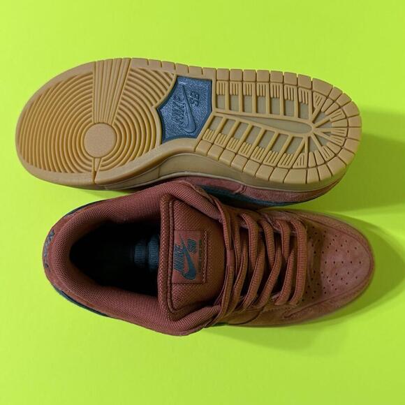 Nike SB Dunk Low Pro Burnt Sunrirse Orange Suede Gum Shoes HF3704-800 Size 6 Men